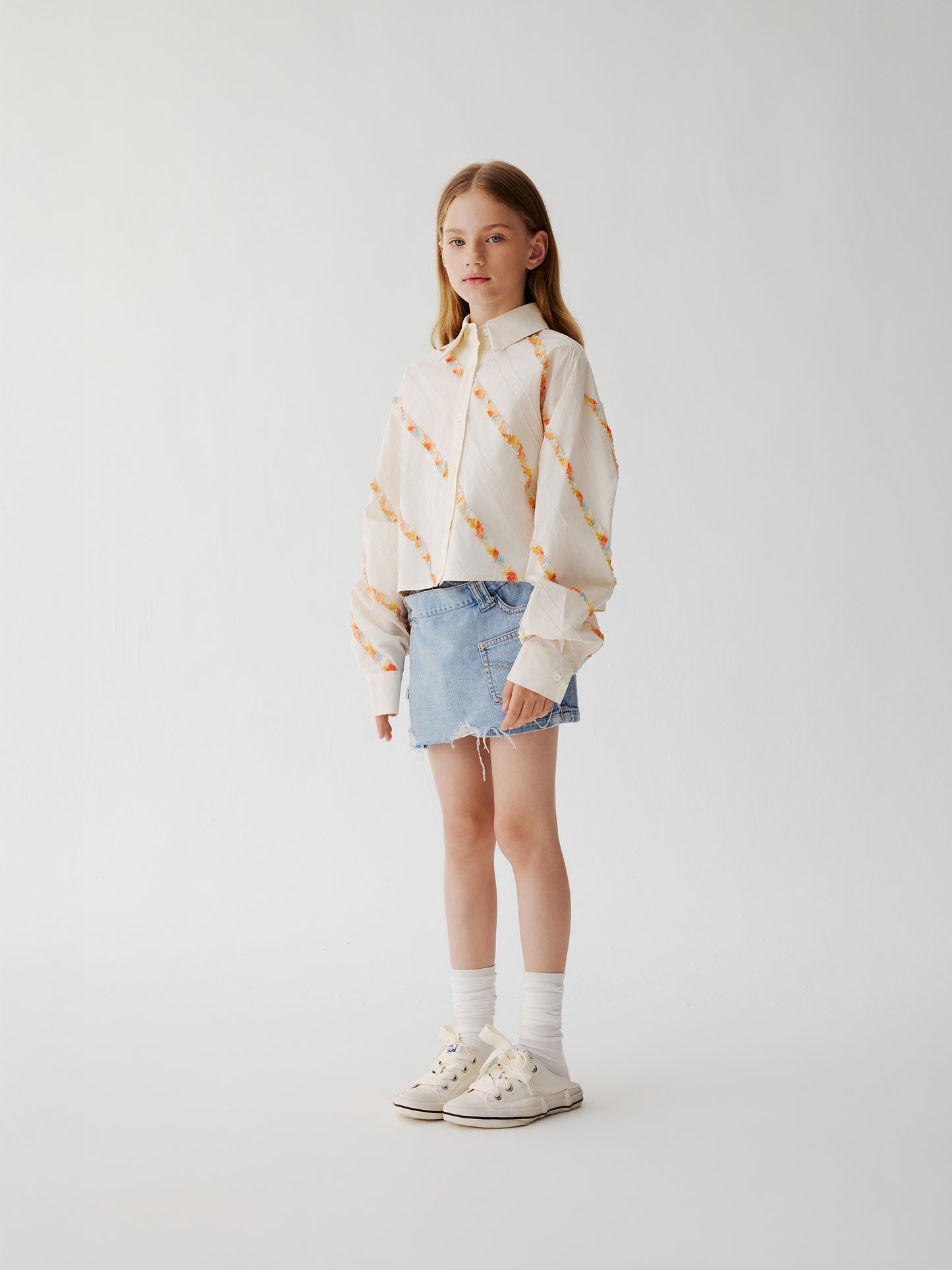 Wrap Denim Skort