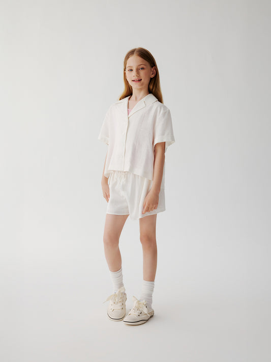 Marina Linen Short (White)