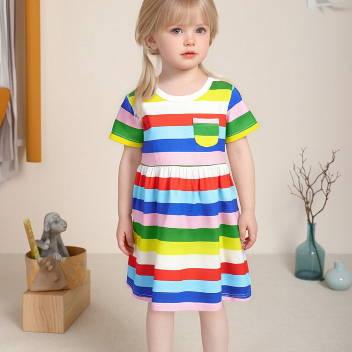 Rainbow Stripe Dress
