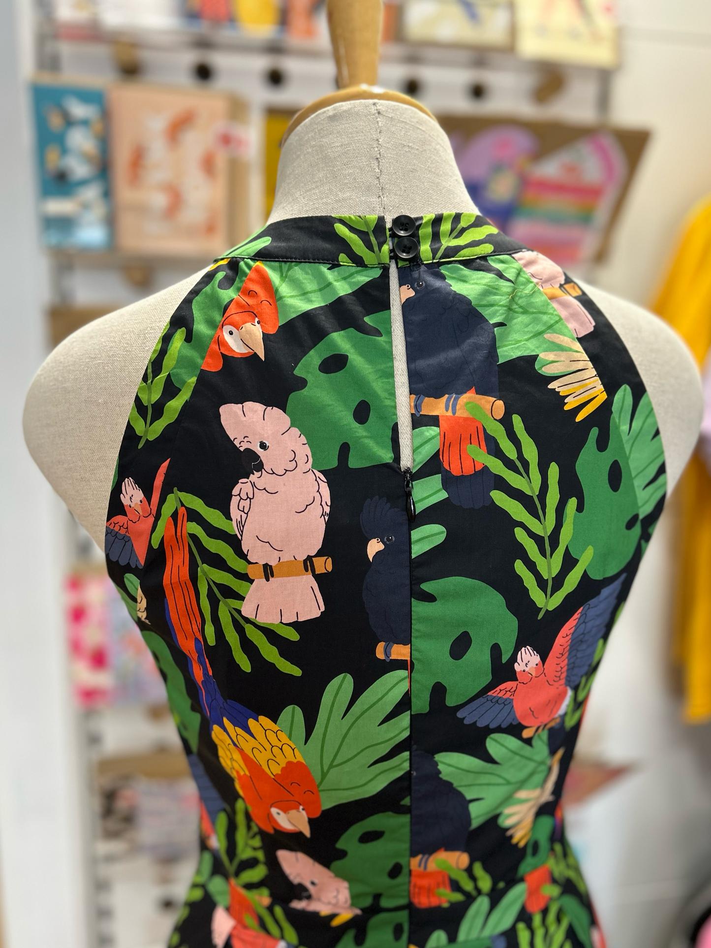 Find Me Under The Palm Dress - parrot