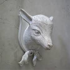 Ceramic Baby Goat Trophy