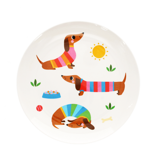Rex London Melamine Plate - Sausage Dog