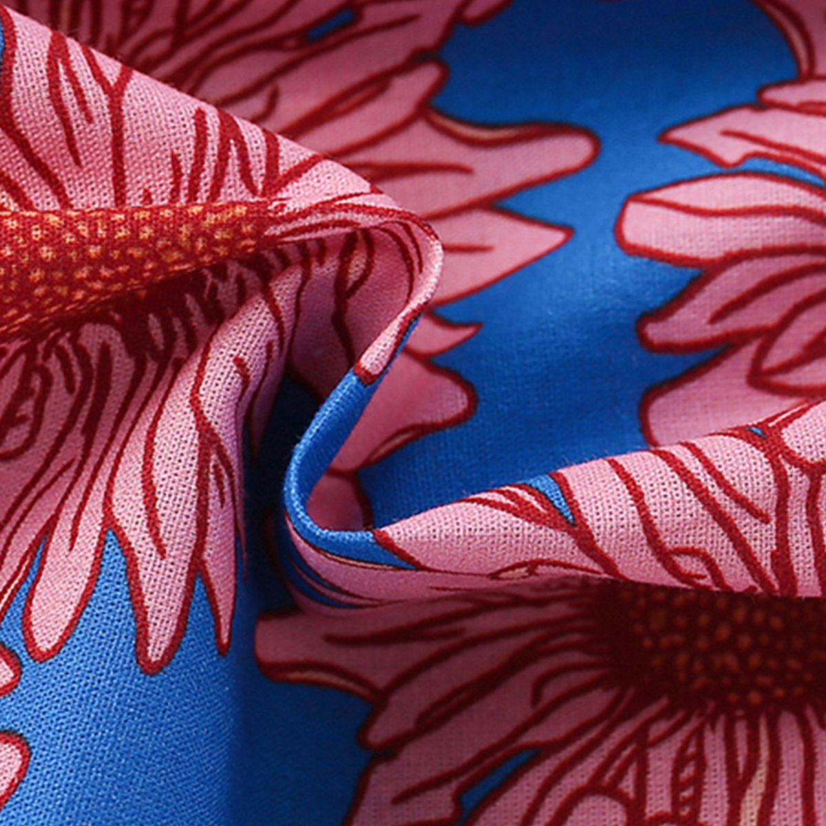 Pink and Blue Sunflower Dress