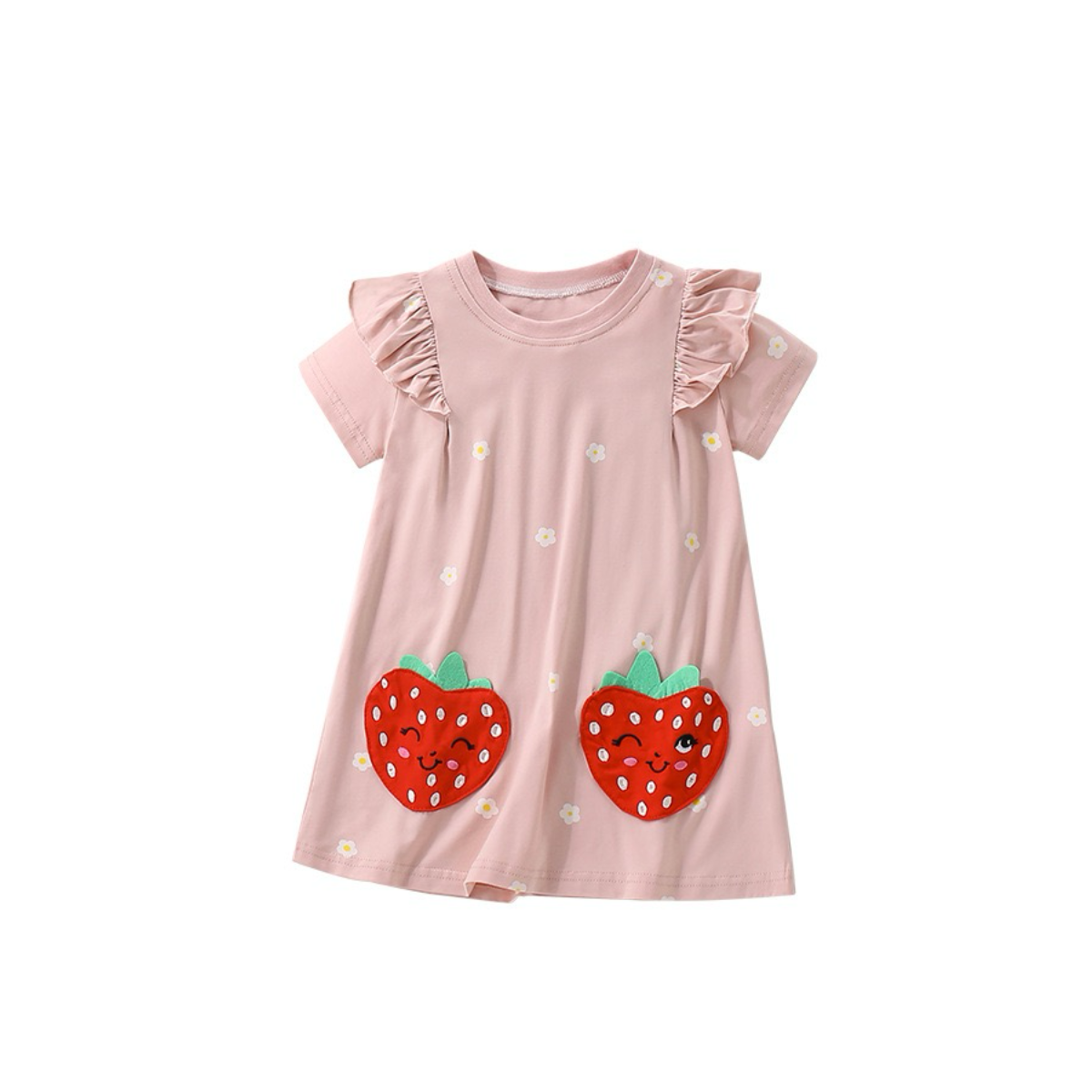 Sweet Strawberry Pocket Dress