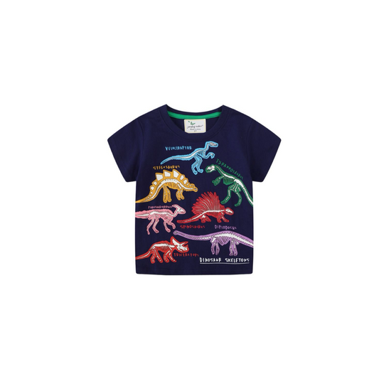 Glow in the dark dinosaur tee