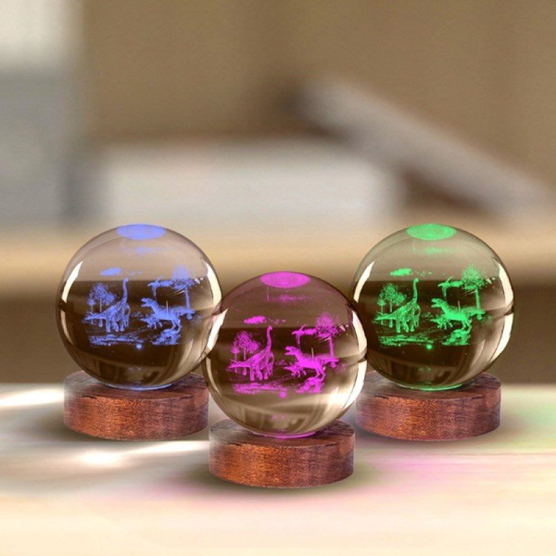 3D Crystal Ball Lamp Dino Land