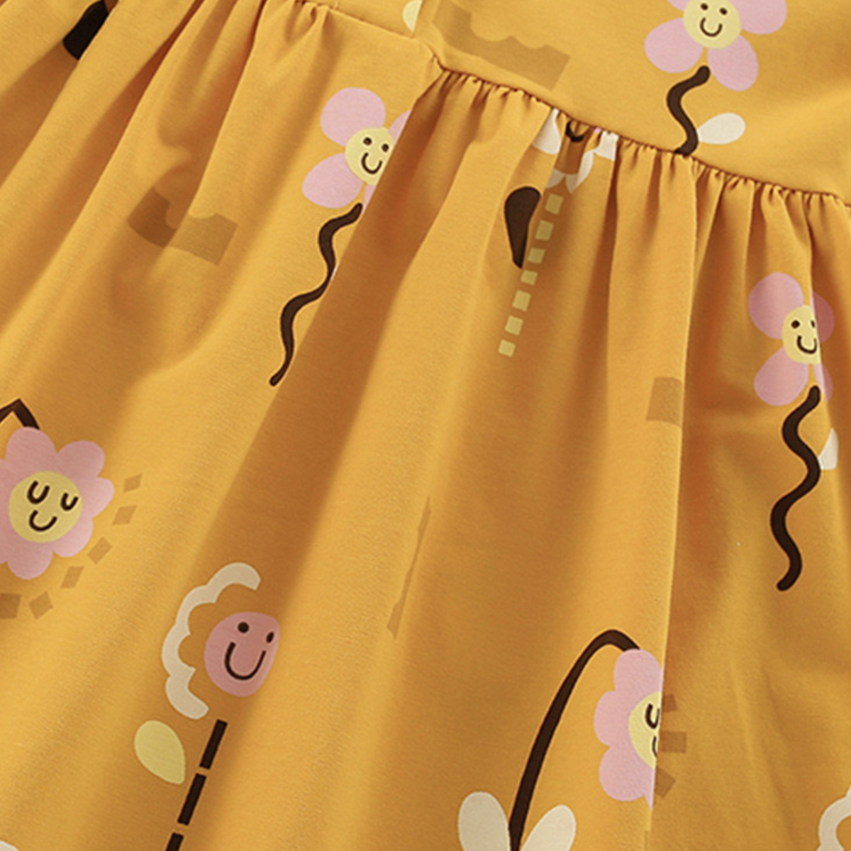Kawaii Flower Yellow Dress