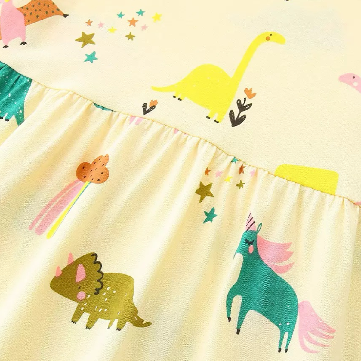 Rainbow Dino Dress (available 14th July)