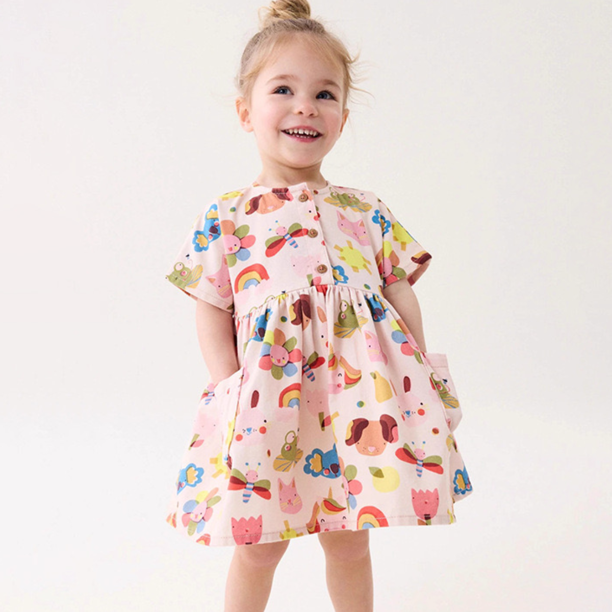 Animal and Rainbow Print Dress