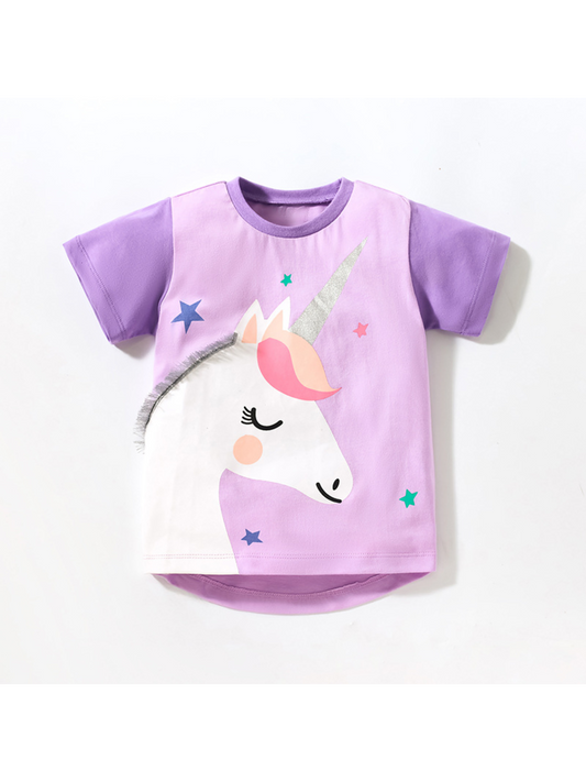 Unicorn Purple Tee Kids