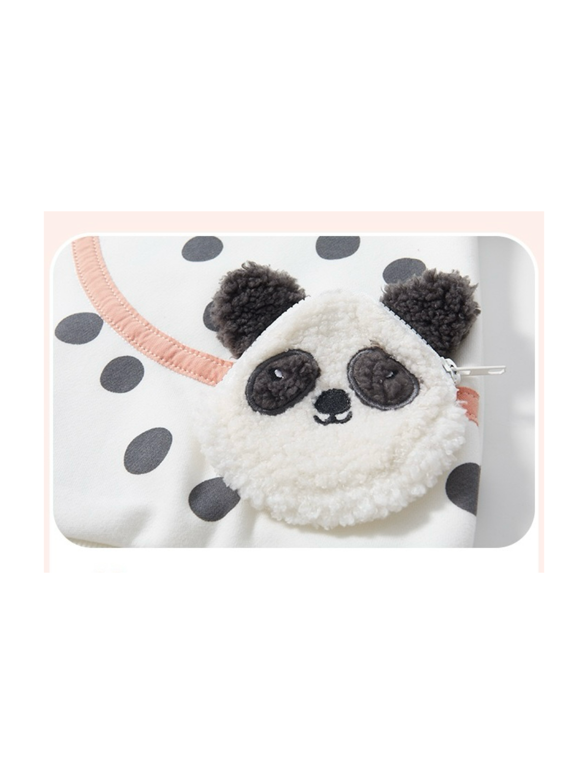 Sweet Panda coin purse fleece pullover