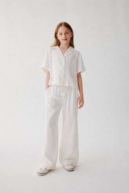 Marina Linen Pants (White)