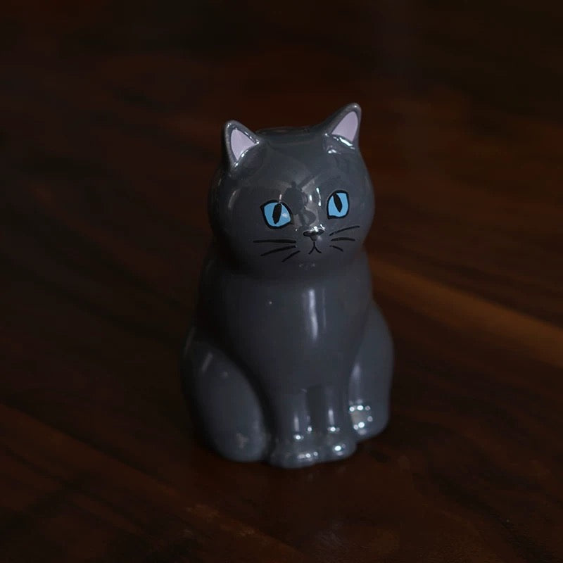 Cat ceramic hand-made Vase