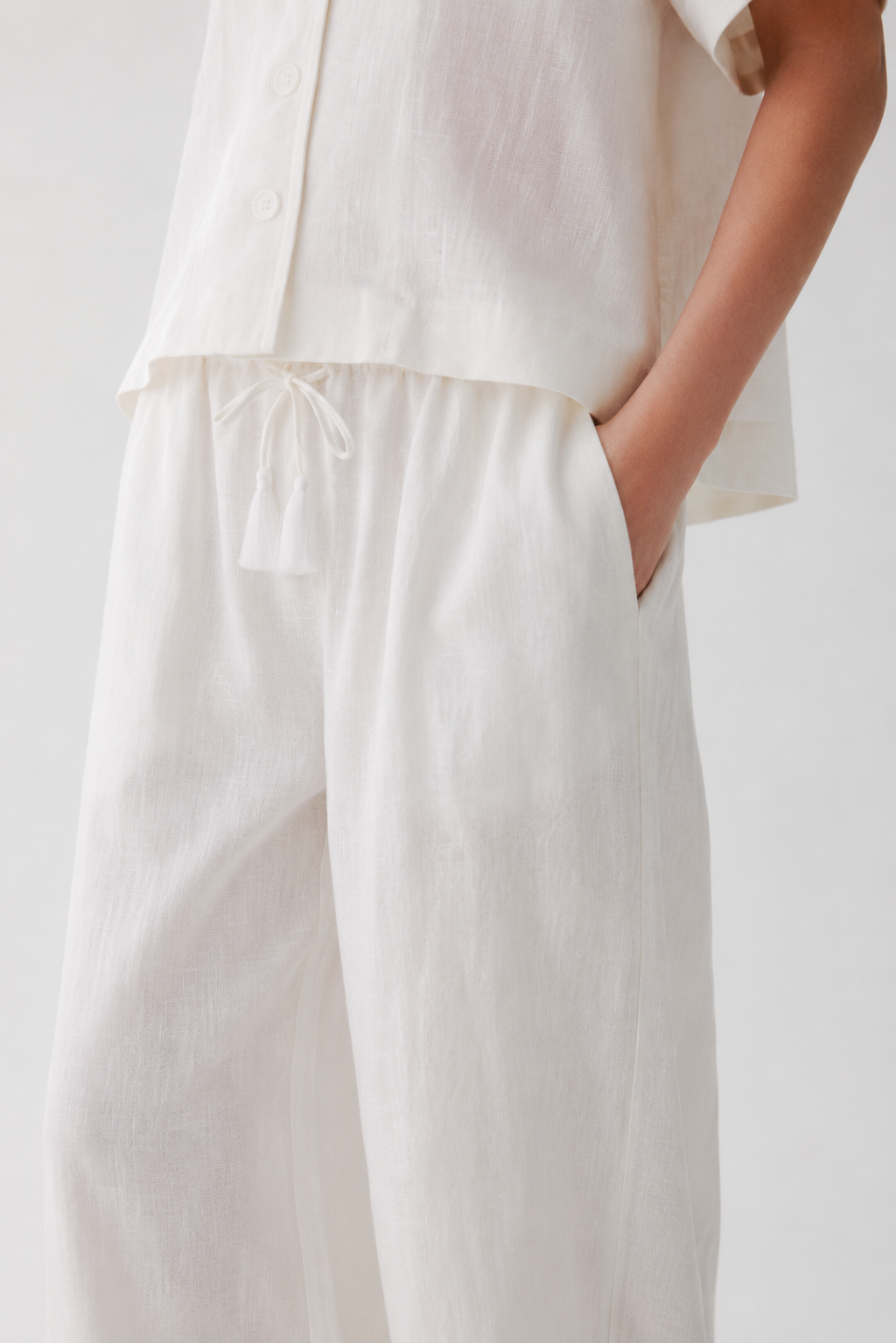 Marina Linen Pants (White)
