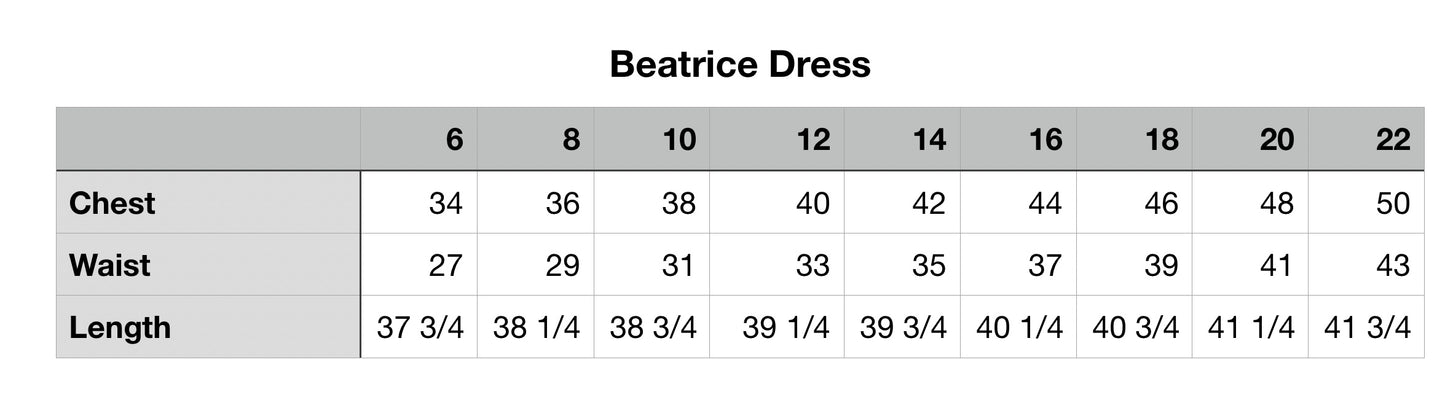 Custom Made Beatrice Dress