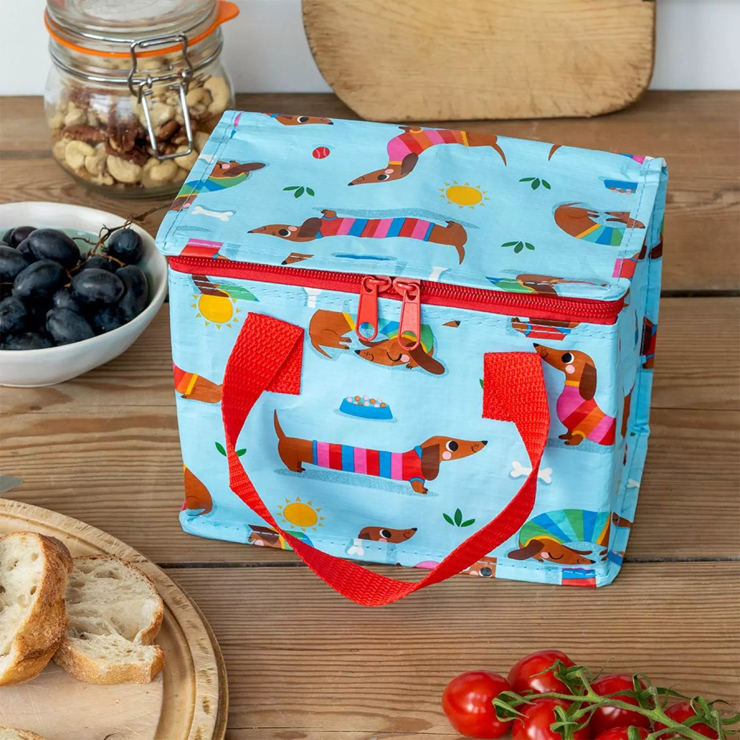 REX LUNCH BAG - sausage fog blue