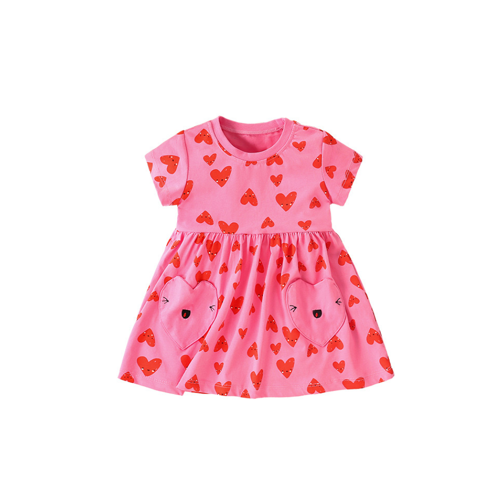 Kawaii Love heart Pink Dress