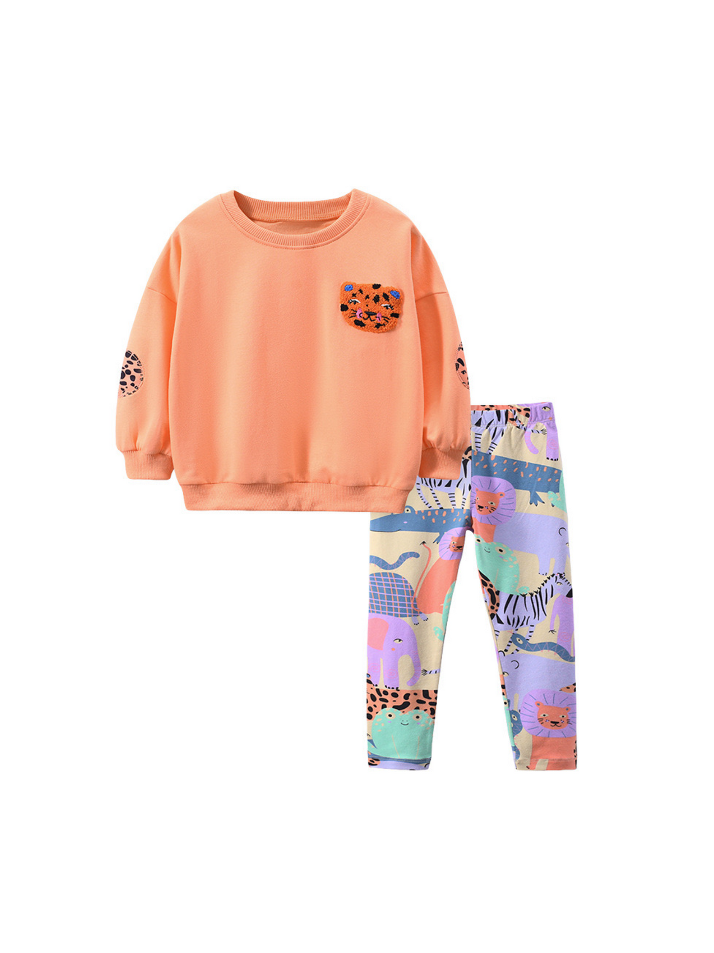 Tiger fleece pullover and Legging