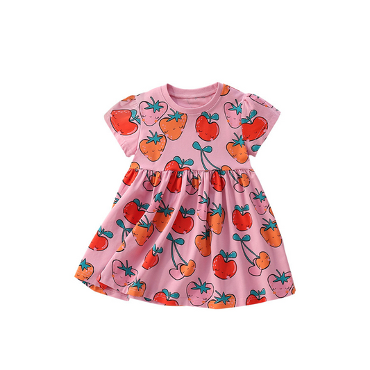 Kawaii Berries Pink Dress