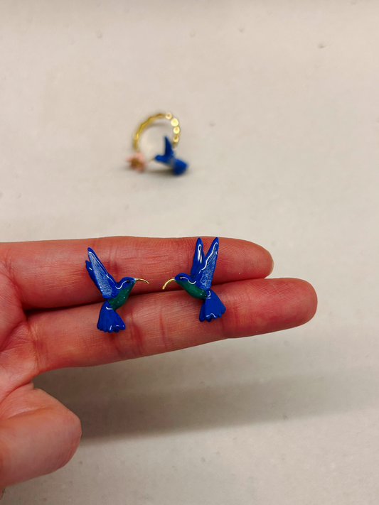 Handmade Gold plated Honey Bird Ring/Earring