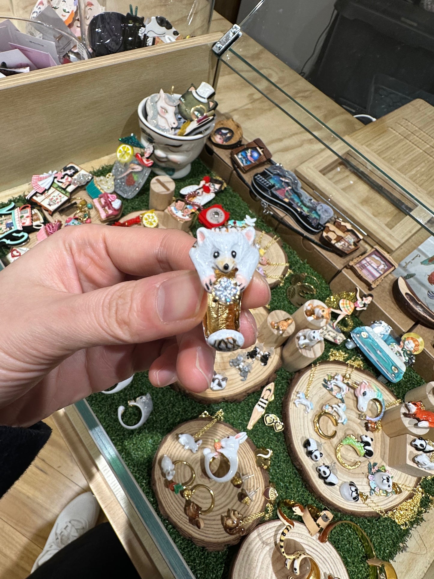 Handmade Hedgehog Ring/Earrings
