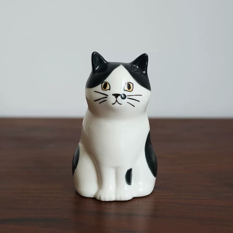 Cat ceramic hand-made Vase