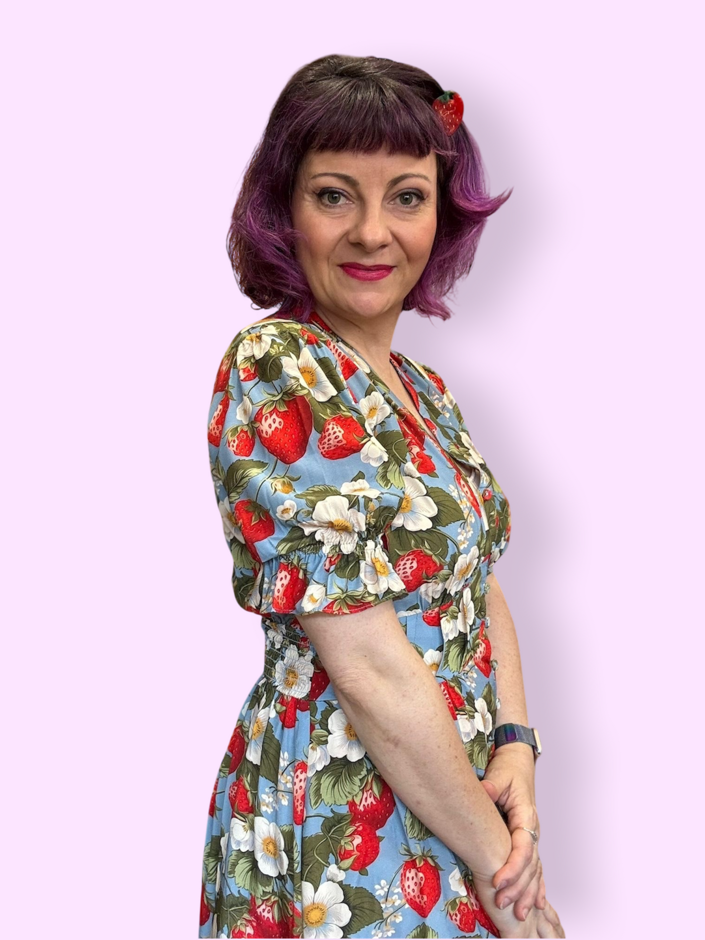 Phoebe Dress - Vintage Strawberry