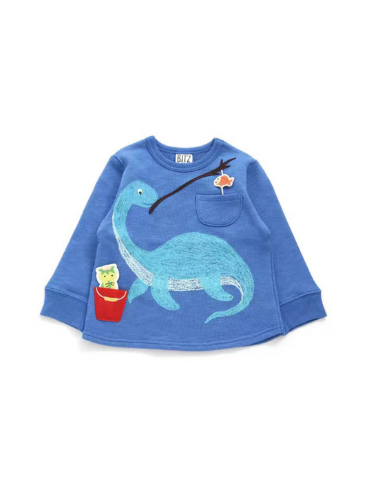 loch ness monster cotton pullover