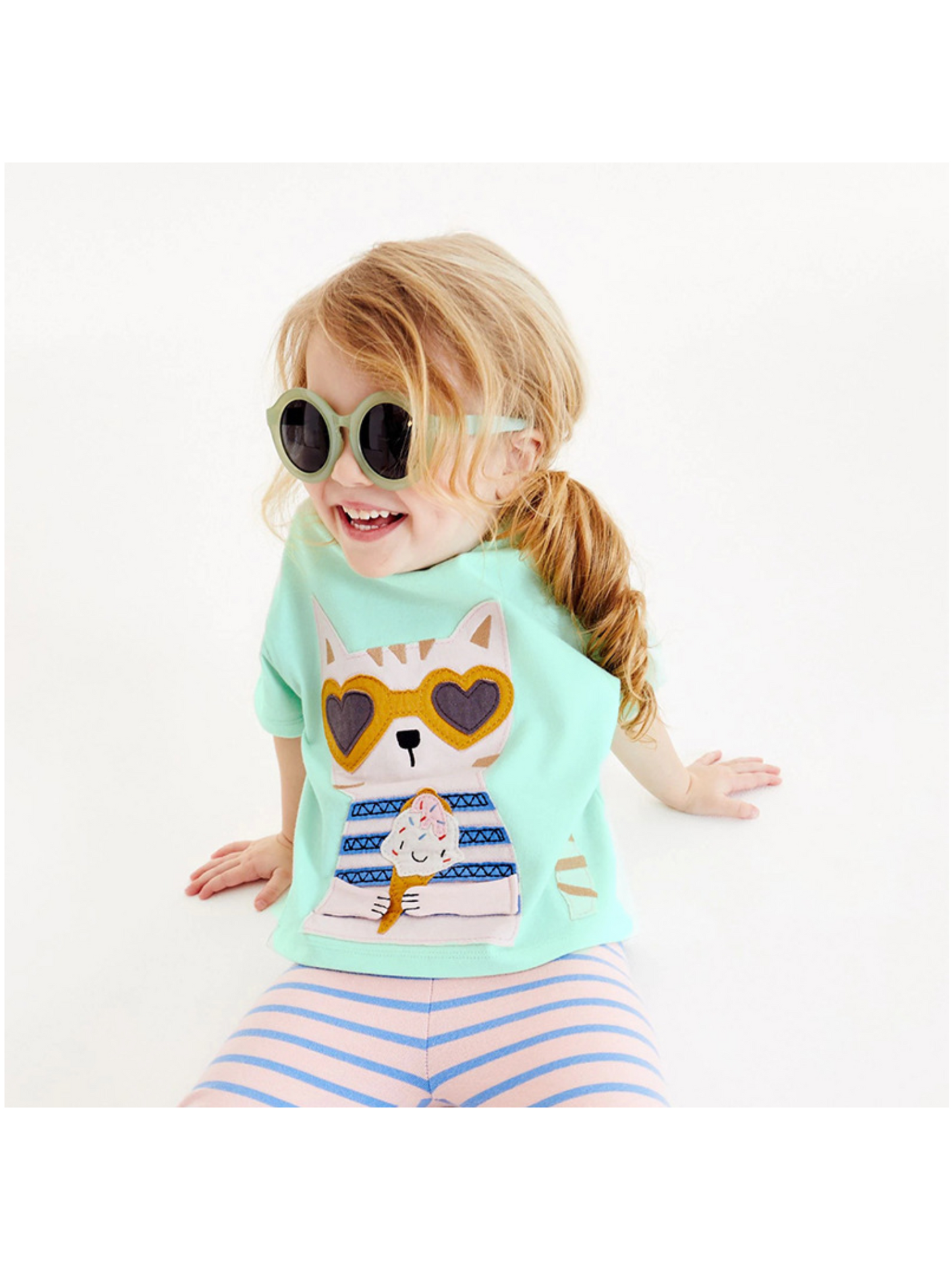 Cat in Sunglasses Tee Kids