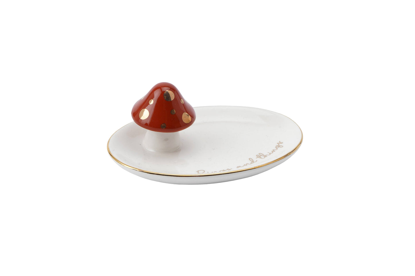 Snuggle Season Ceramic Toadstool Ring Dish