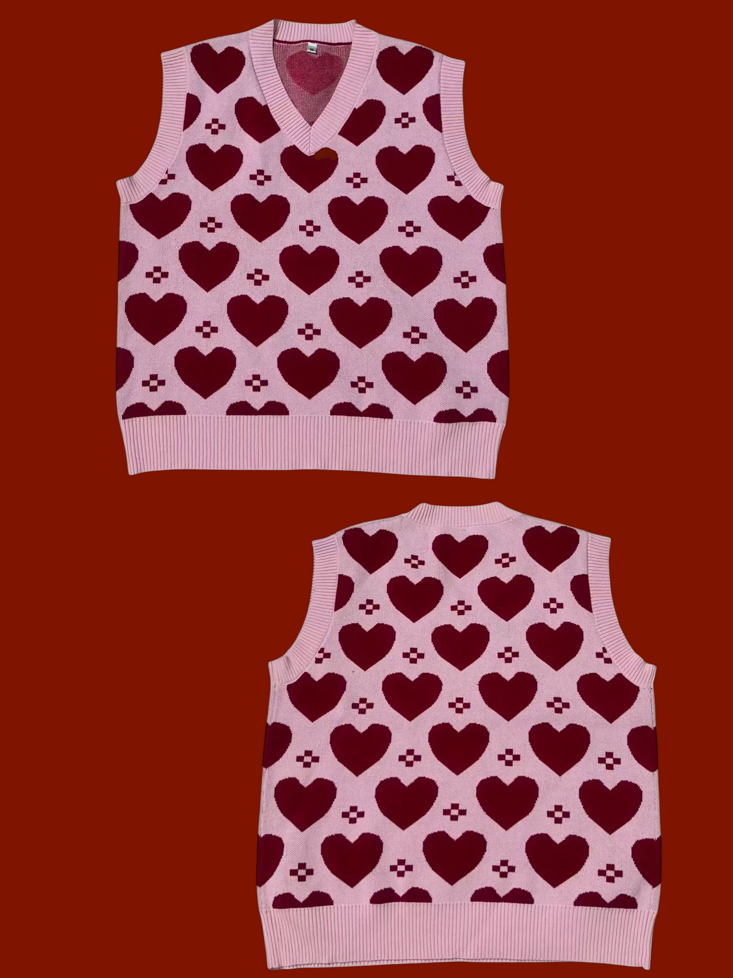 100% Cotton Knit – Candy Heart Vest