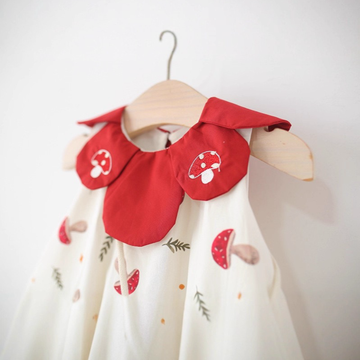 Mushroom Meadow Dress with Detachable Toadstool