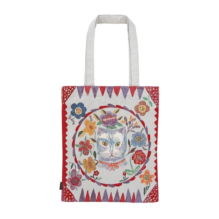 Nathalie Lete Rectangle tote bag Blue cat