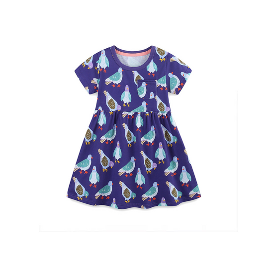 Pigeon Print Dress