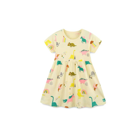 Rainbow Dino Dress (available 14th July)