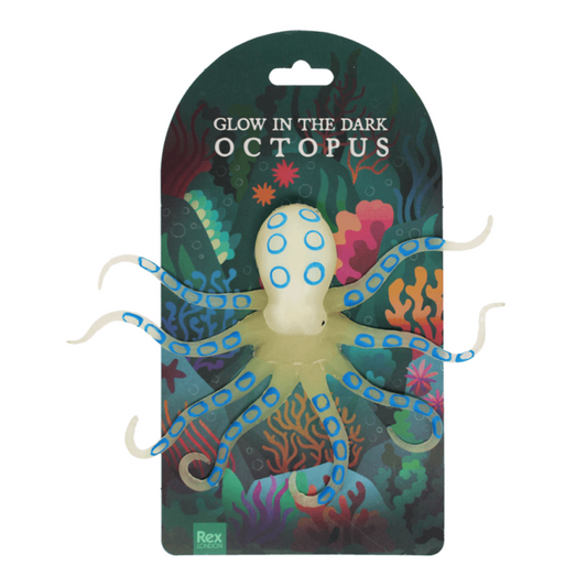 Rex London Glow in the Dark Squishy Toy -Octopus
