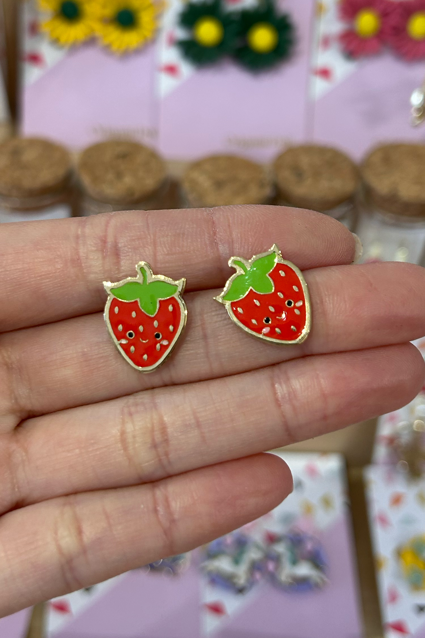 Strawberry earring