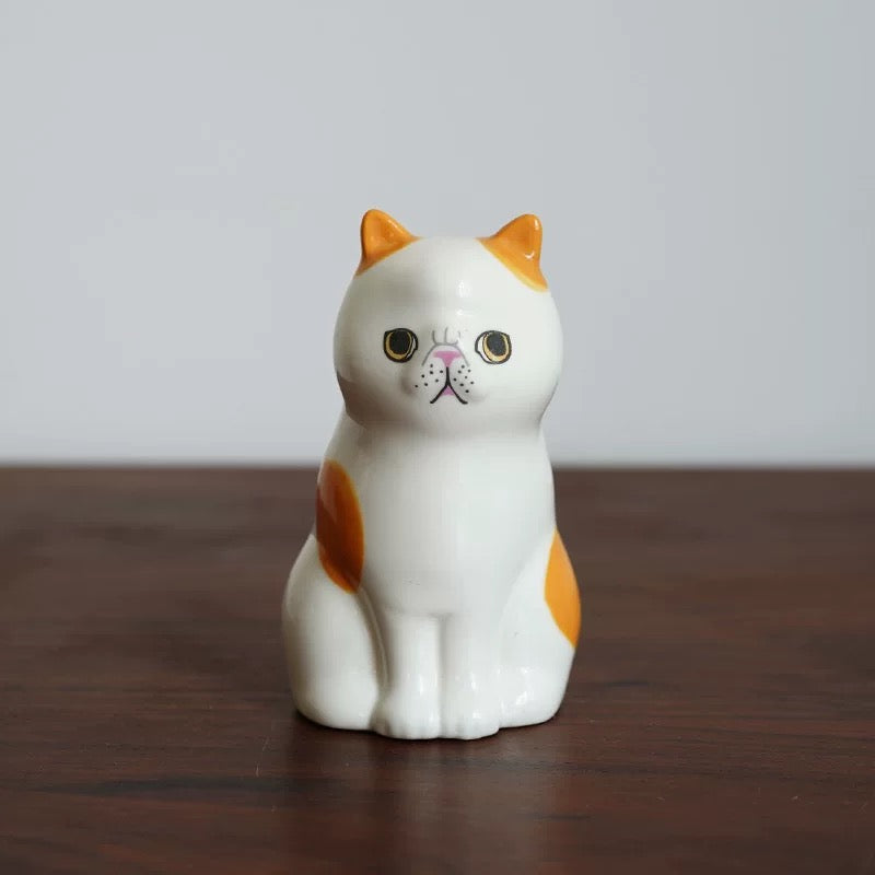 Cat ceramic hand-made Vase