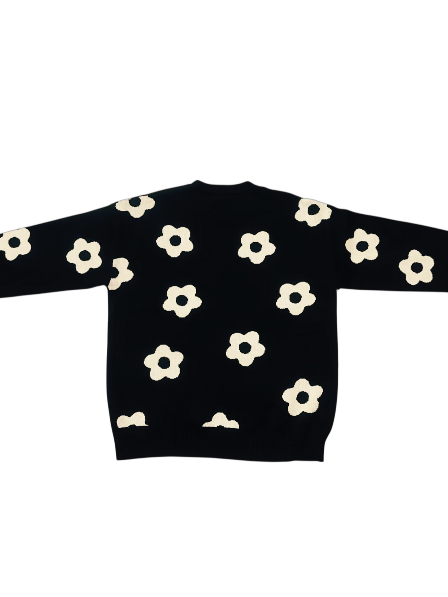 Midnight Bloom – 100% Cotton Knit Pullover