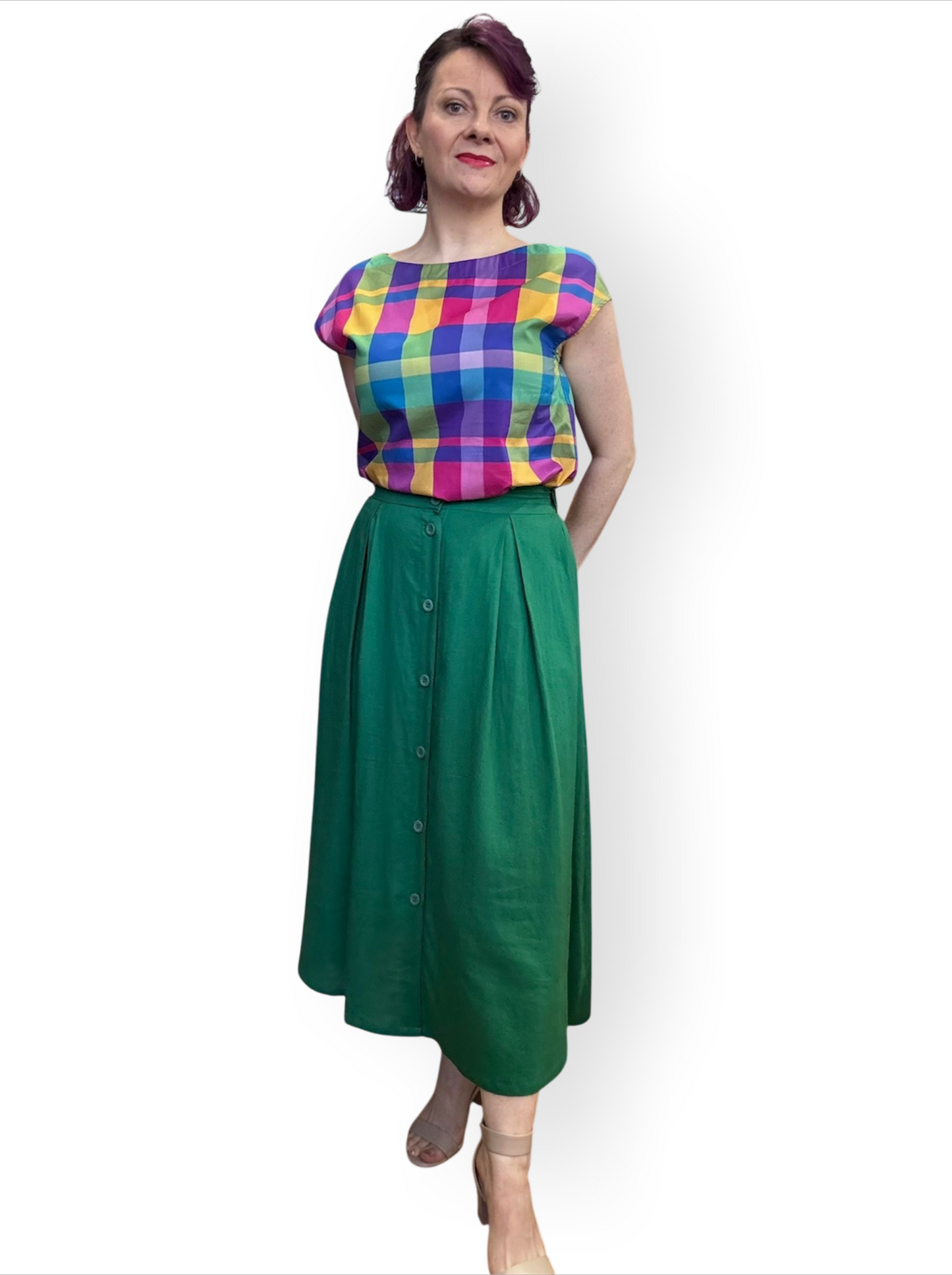 Ashley Skirt Linen Cotton - Green