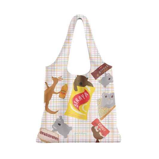 Reusable Shopping Bag – Munchy Australian Iconic Snacks by by Suki McMaster