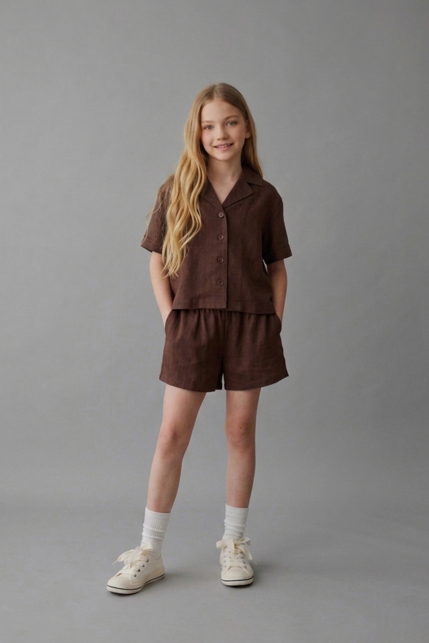 Marina Linen Short (Brown)