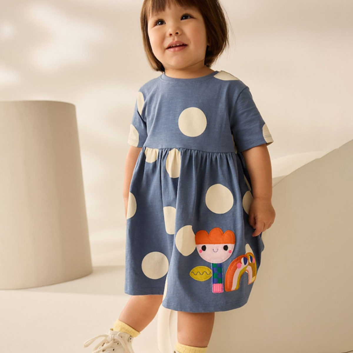 Rainbow Friends Polka Dot Dress