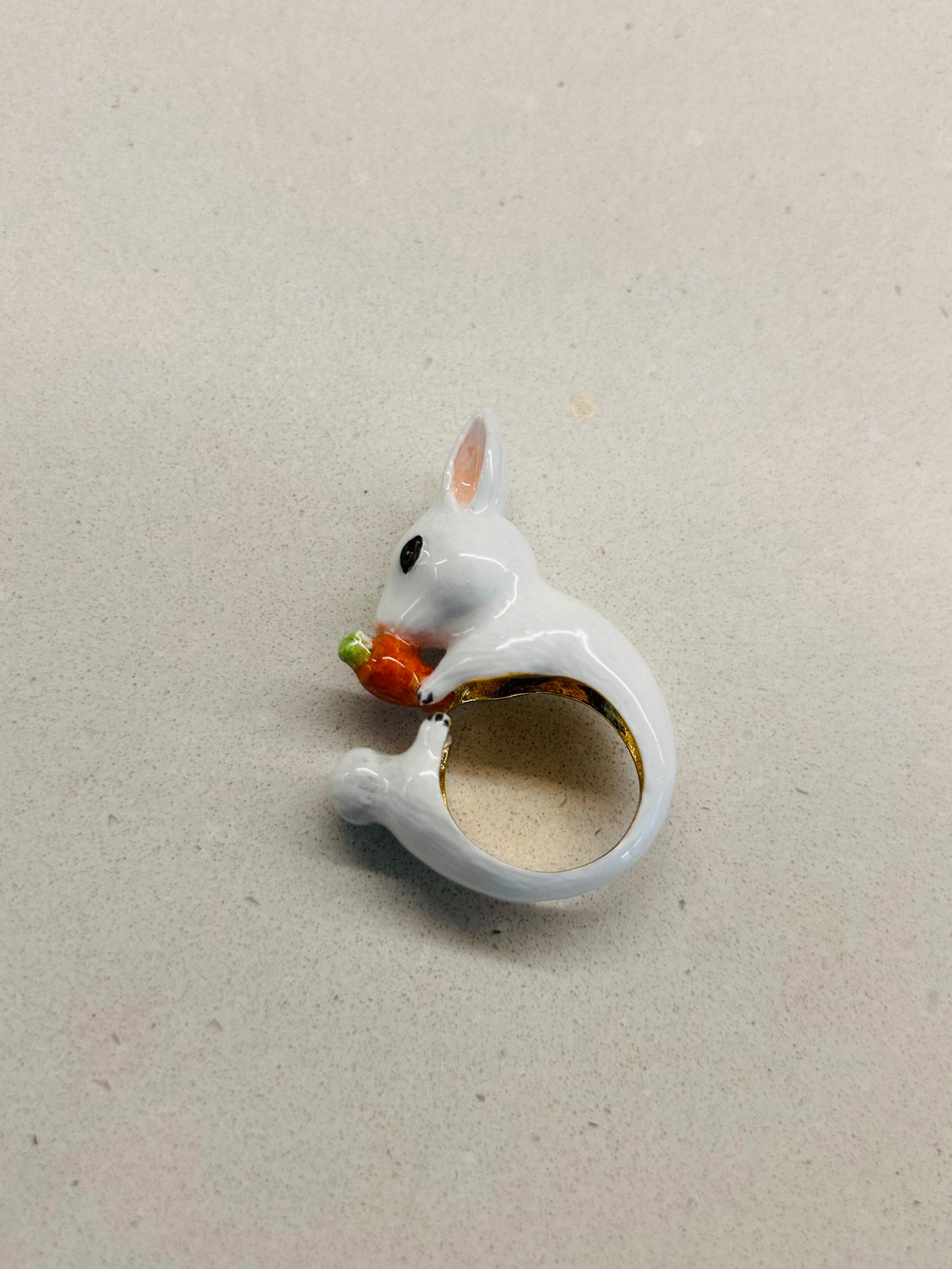 Handmade Bunny Carrot Ring and Necklace