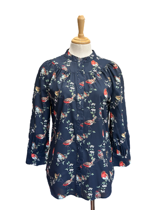 Mystic Garden Top - Bird black