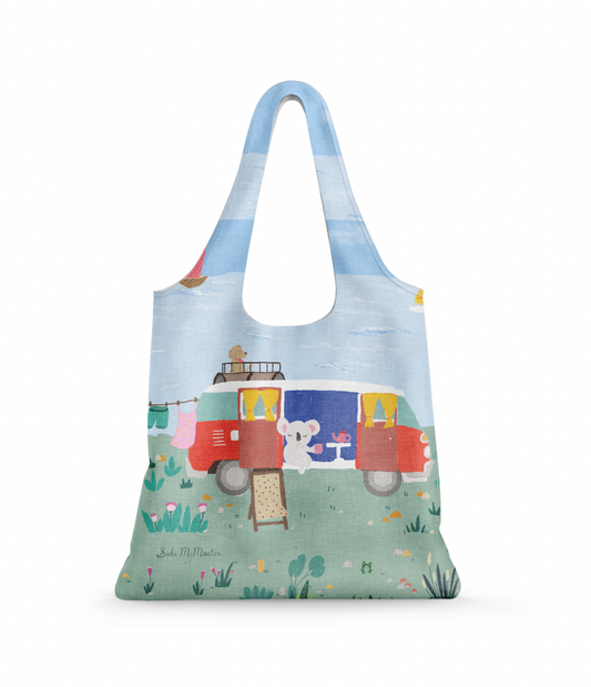 Reusable Shopping Bag – Koala and Kombi Eco Tote by Suki McMaster