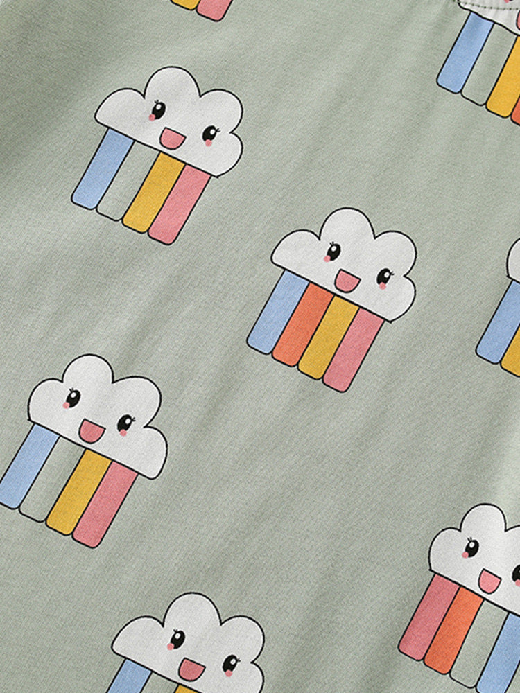 Kawaii rainbow kids tee