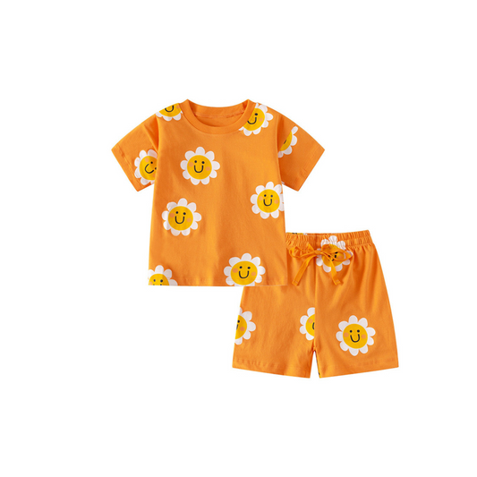 Smiley Sunflower/Daisy T-Shirt and Shorts Play Set