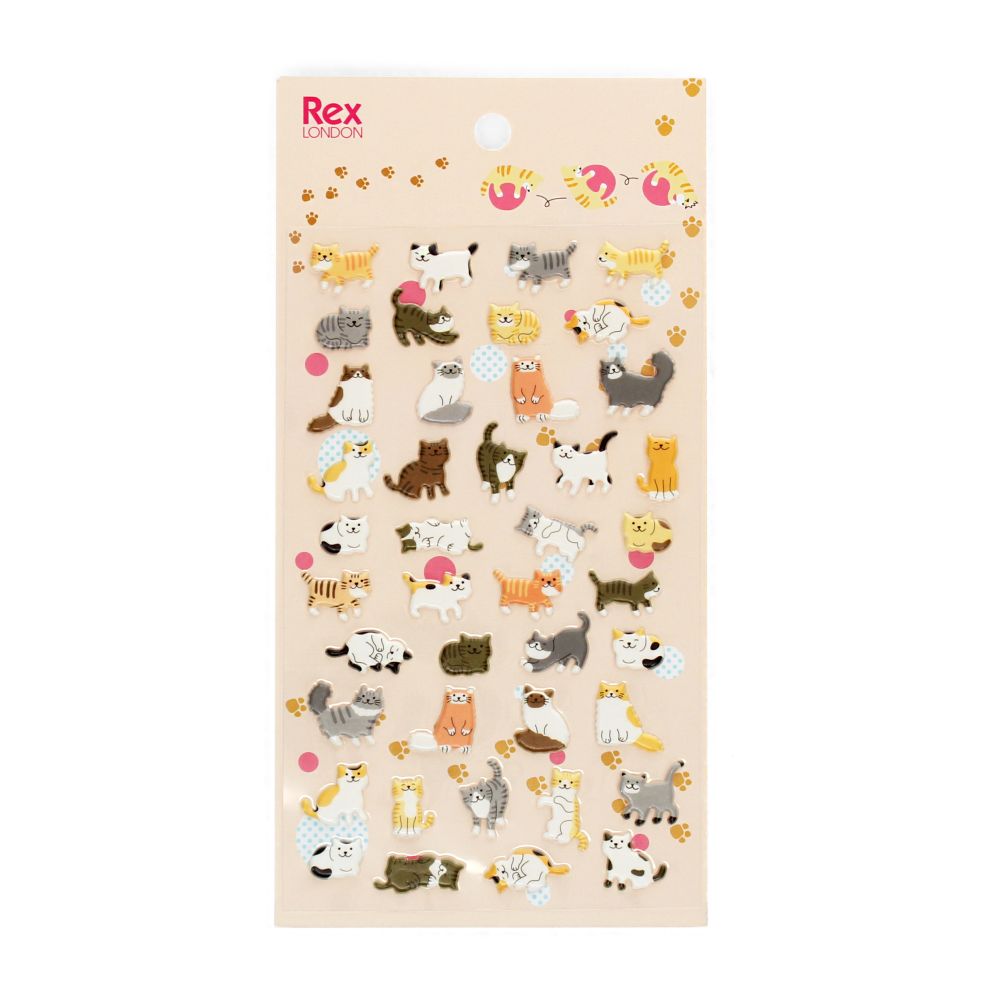 Rex London Puffy Sticker - cat