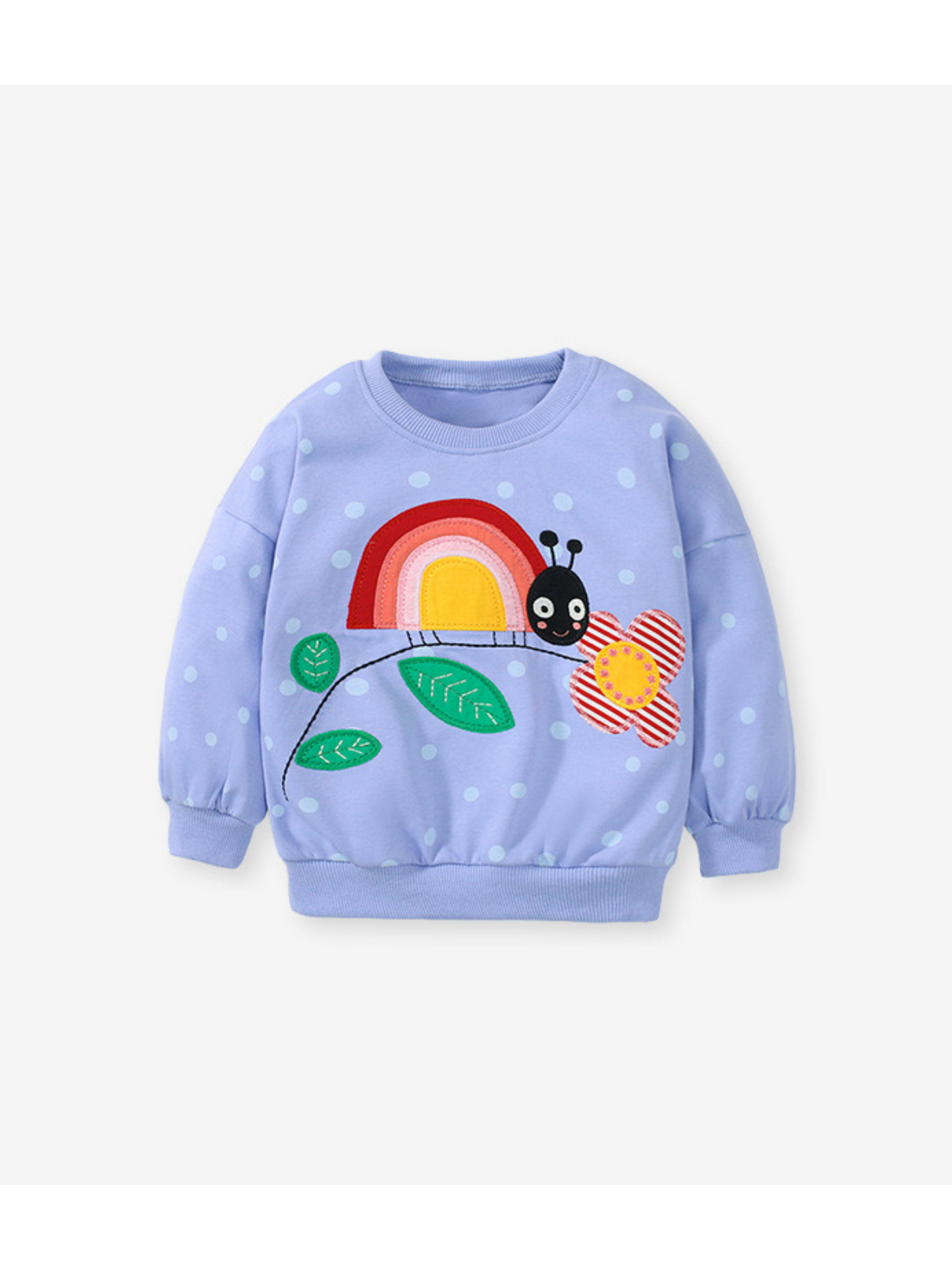 Rainbow ladybug fleece pullover